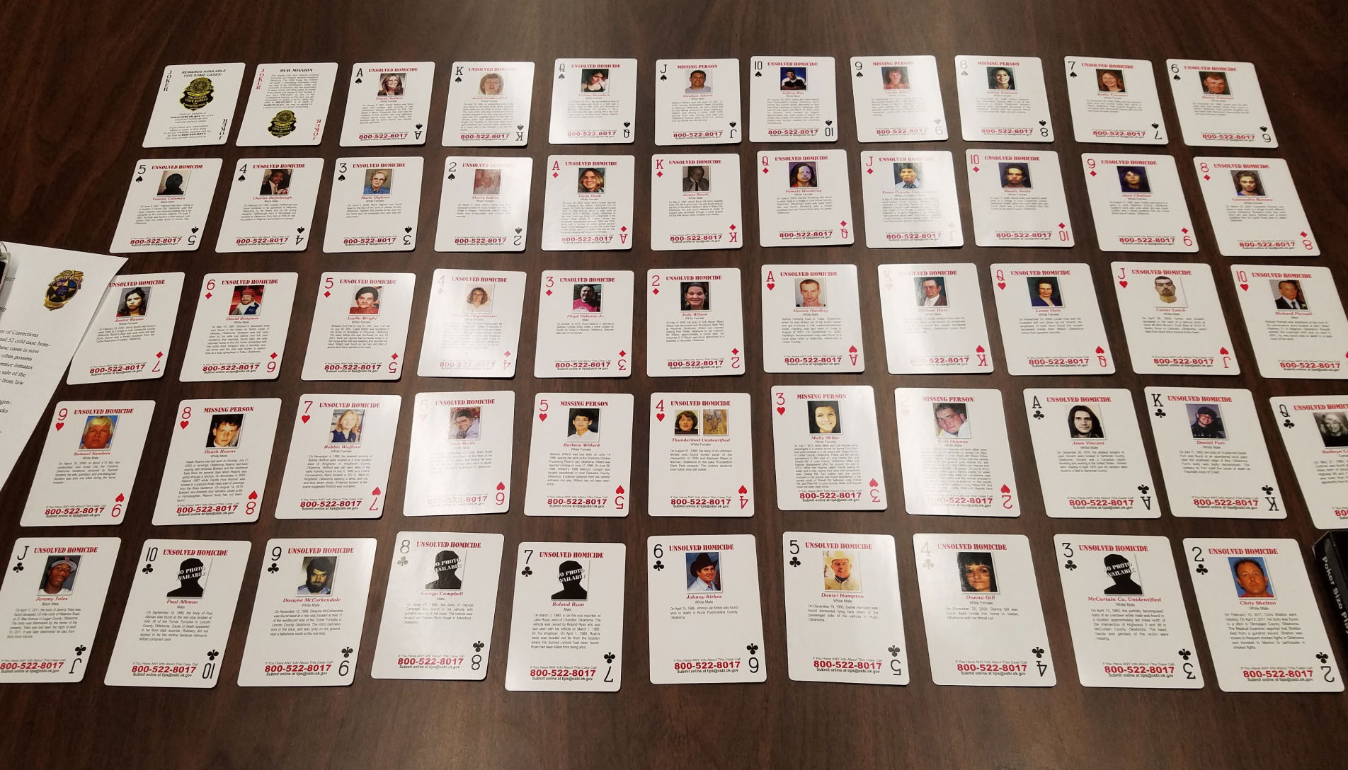 Oklahoma prisons selling inmates cold case playing cards The Garden