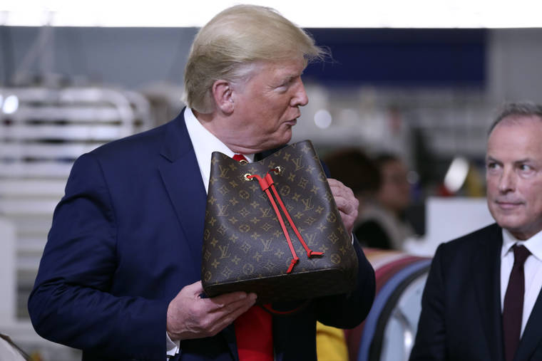 In Texas, Trump tours Louis Vuitton workshop ahead of rally - The