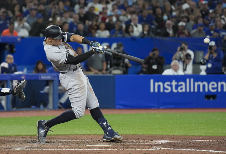 Yankees star Judge hits 61st home run, ties Maris’ AL record