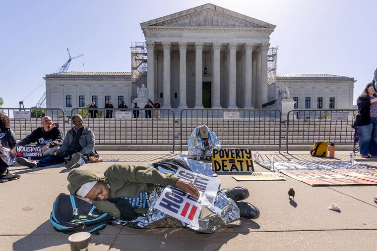 Supreme Court weighs bans on homeless sleeping outdoors