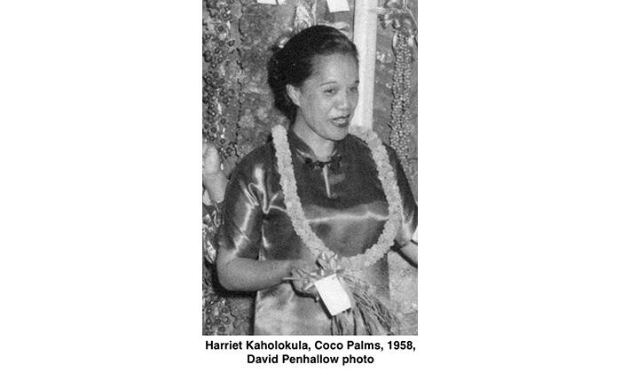 ISLAND HISTORY: Original Coco Palms Hotel employee Harriet Kamala Kaholokula